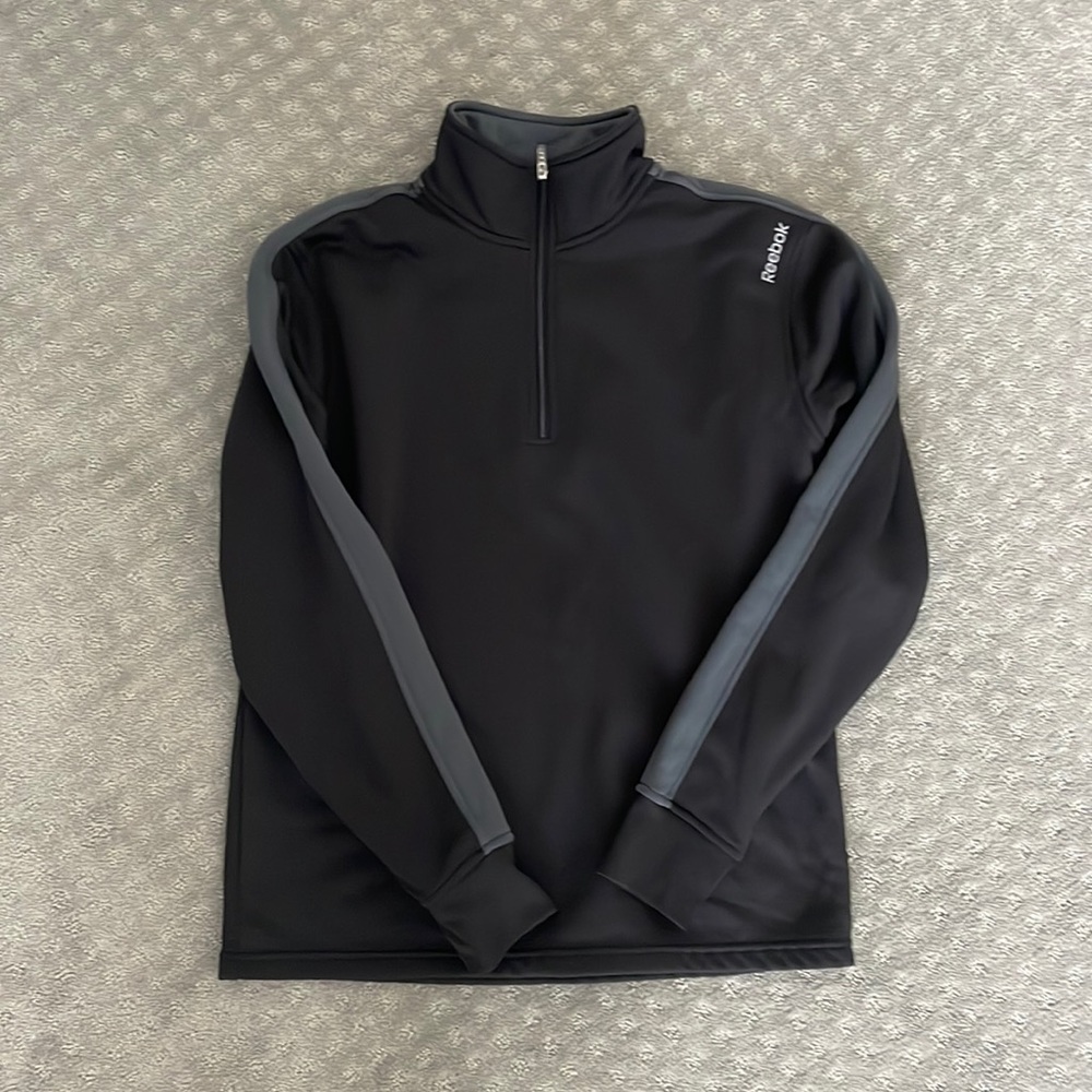 Reebok Quarter Zip- black and gray